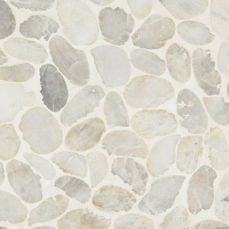 MSI Dorado Pebbles Tumbled Marble Backsplash Mosaic Tile 12"x12" - Rio Lago Collection
