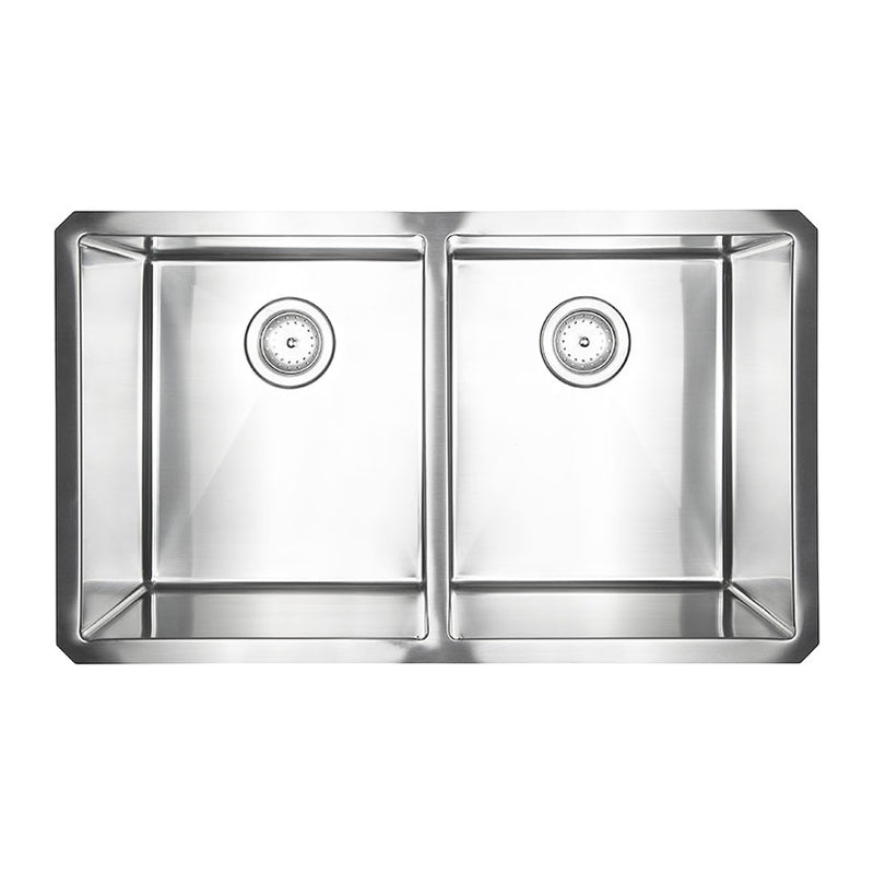 MSI doublebowl hand crafted stainless steel farmhouse sink SIN 16 DBLBWL WEL 5050 3219 top view