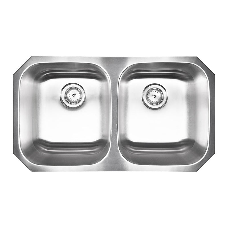 MSI doublebowl stainless steel sink SIN 18 DBLBWL 5050 3118 top view