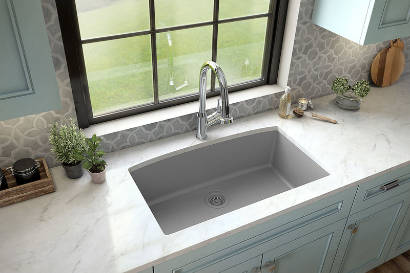 MSI grey quartz singlebowl sink SIN QTZ SINBWL 3219 GRY roomscene