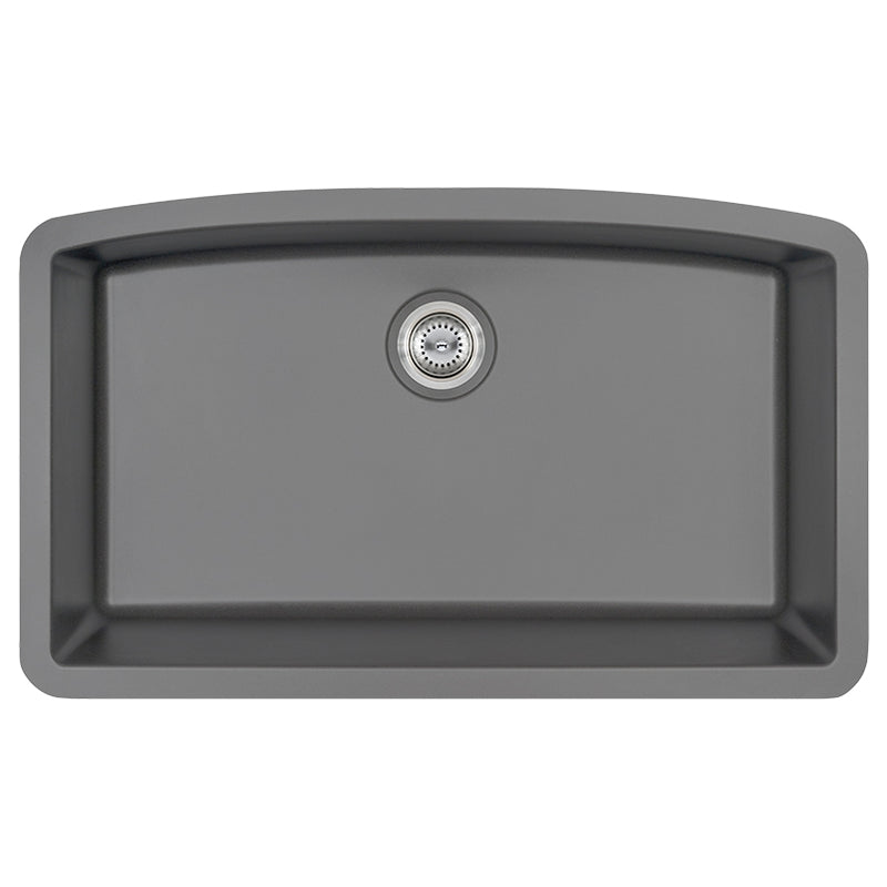 MSI grey quartz singlebowl sink SIN QTZ SINBWL 3219 GRY top view