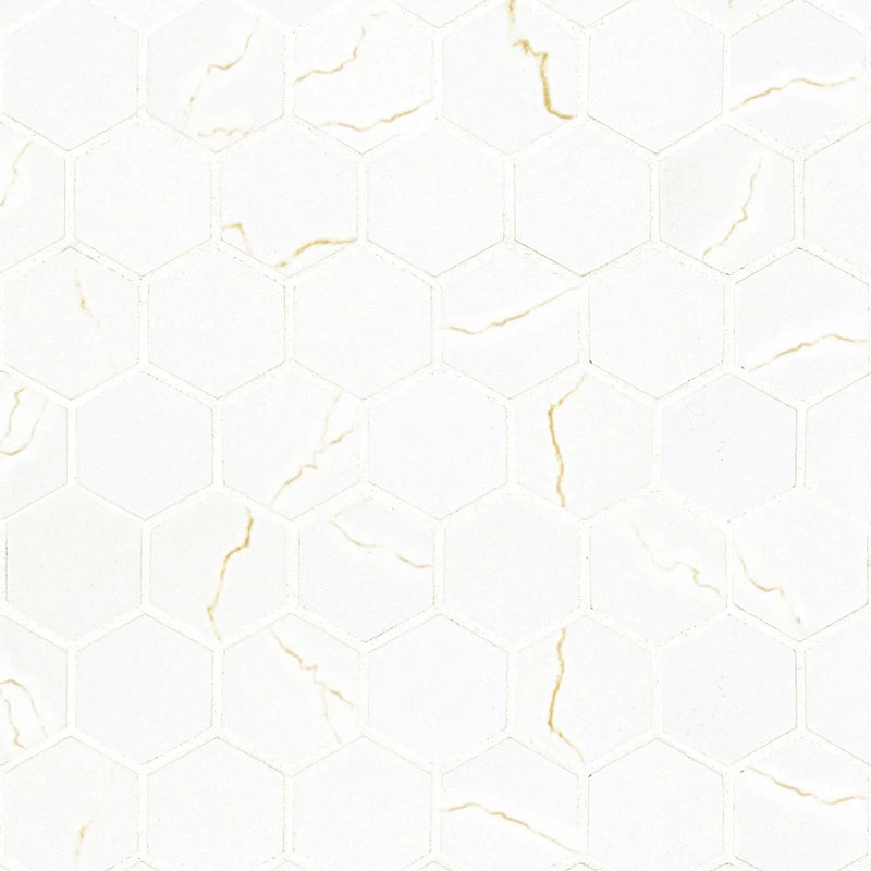 MSI Miraggio Gold Hexagon Matte Mosaic Porcelain Wall and Floor Tile 2"x2" - Praia Collection