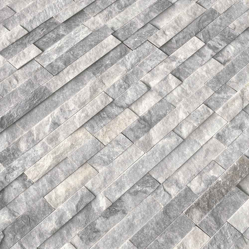 MSI rockmount alaska gray splitface ledger panel 6x24 natural marble wall tile LPNLMALAGRY624