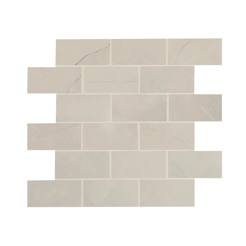 MSI Sande Ivory Polished Porcelain Mosaic Wall and Floor Tile 2"x4"