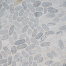 MSI Sliced Carrara White Pebbles Tumbled Marble Mosaic Tile 11.81"x11.81" - Rio Lago Collection