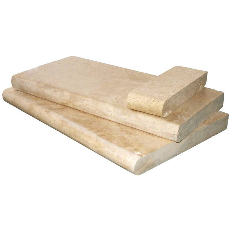 MSI Tuscany Beige Travertine Eased Edge Pool Coping 16"x24"x2"