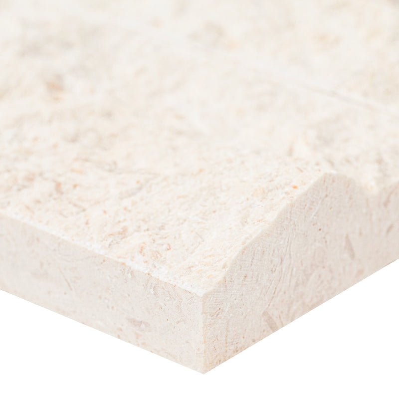 MSI XL Rockmount Mayra White Splitface Ledger Panel Limestone Wall Tile 9"x24"
