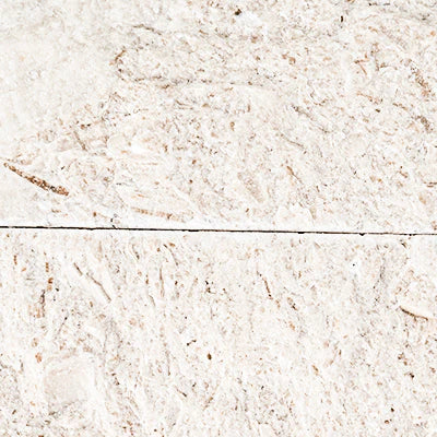 MSI XL Rockmount Mayra White Splitface Ledger Panel Limestone Wall Tile 9"x24", close-up of the surface