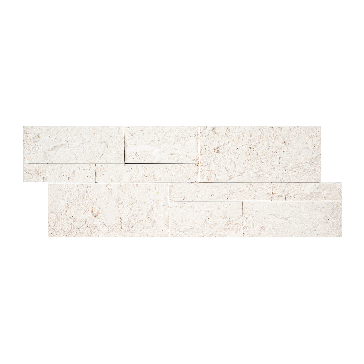 MSI XL Rockmount Mayra White Splitface Ledger Panel Limestone Wall Tile 9"x24", photo 5 of 6