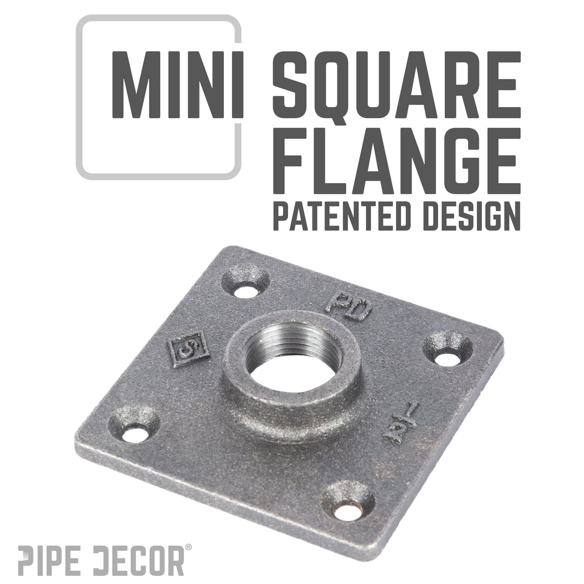 1/2 in. Black Square Mini Flange, photo 3 of 6