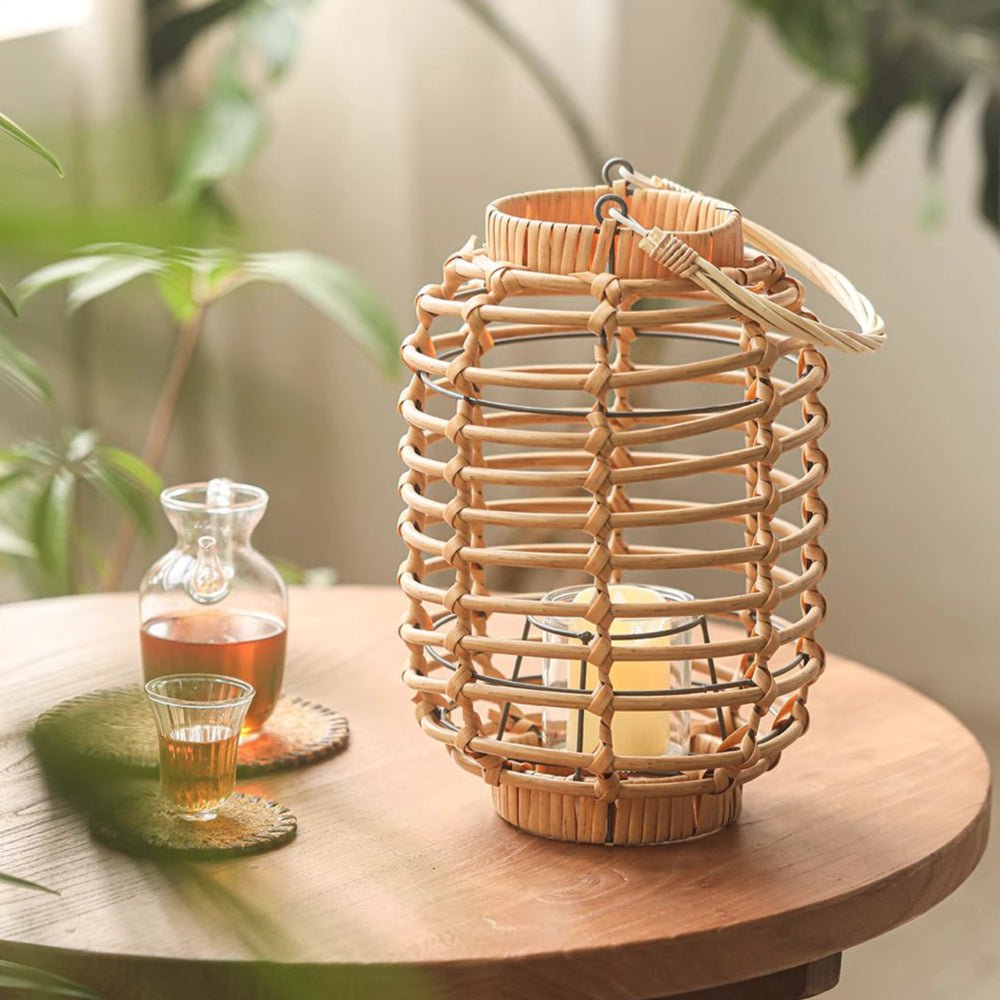 Decorative Bamboo Woven Lantern Holder, photo 3 of 8