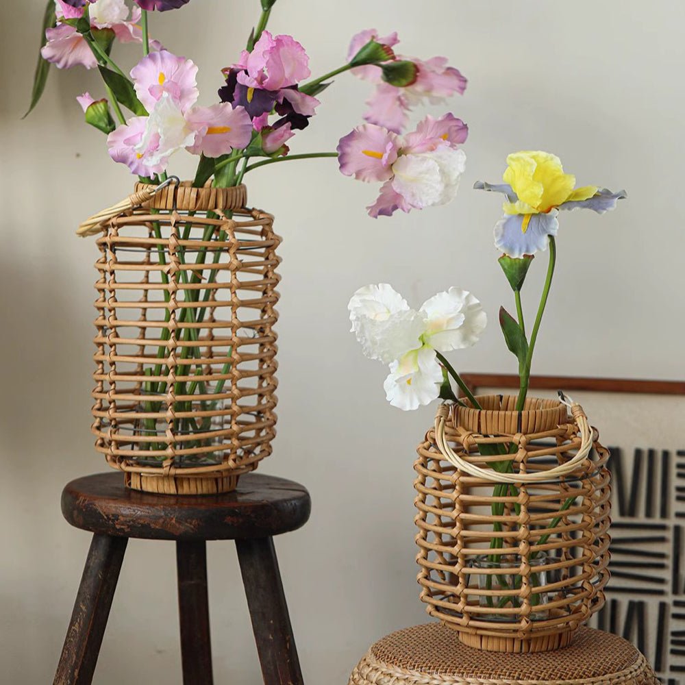 Decorative Bamboo Woven Lantern Holder, photo 5 of 8