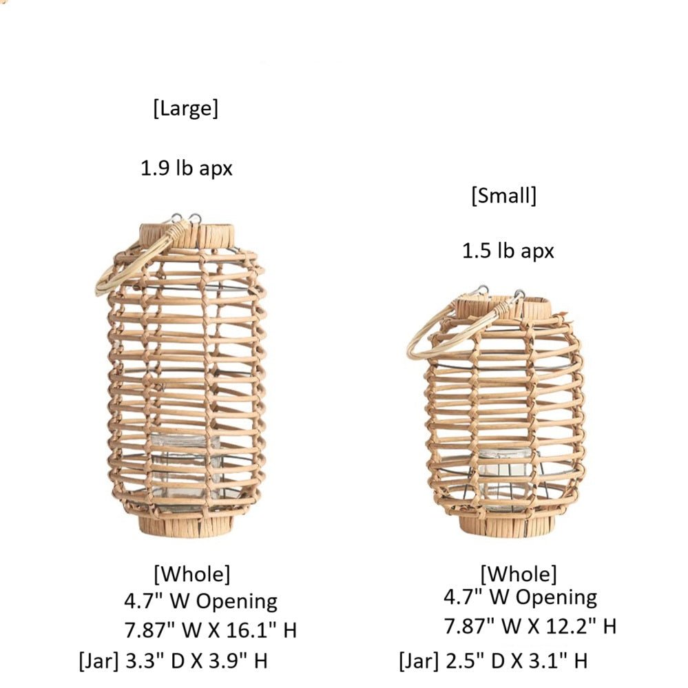 Decorative Bamboo Woven Lantern Holder, photo 8 of 8