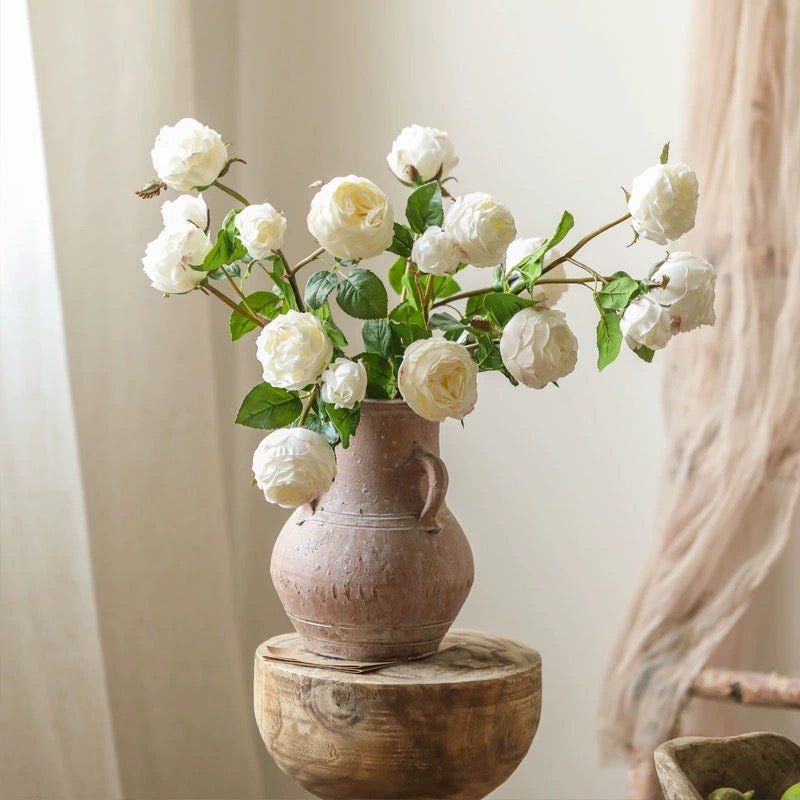 White Cabbage Rose Stem 20.8" Tall, photo 3 of 9