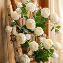 White Cabbage Rose Stem 20.8" Tall