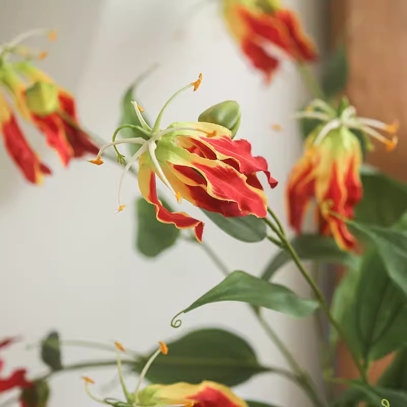 Faux Fire Lily Stem 31.9" Tall, photo 4 of 9
