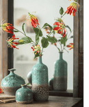Faux Fire Lily Stem 31.9" Tall