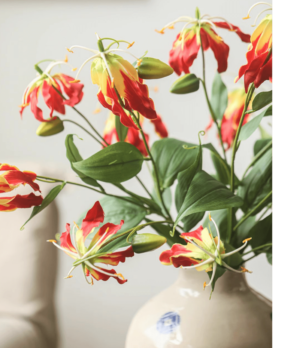 Faux Fire Lily Stem 31.9" Tall, photo 8 of 9