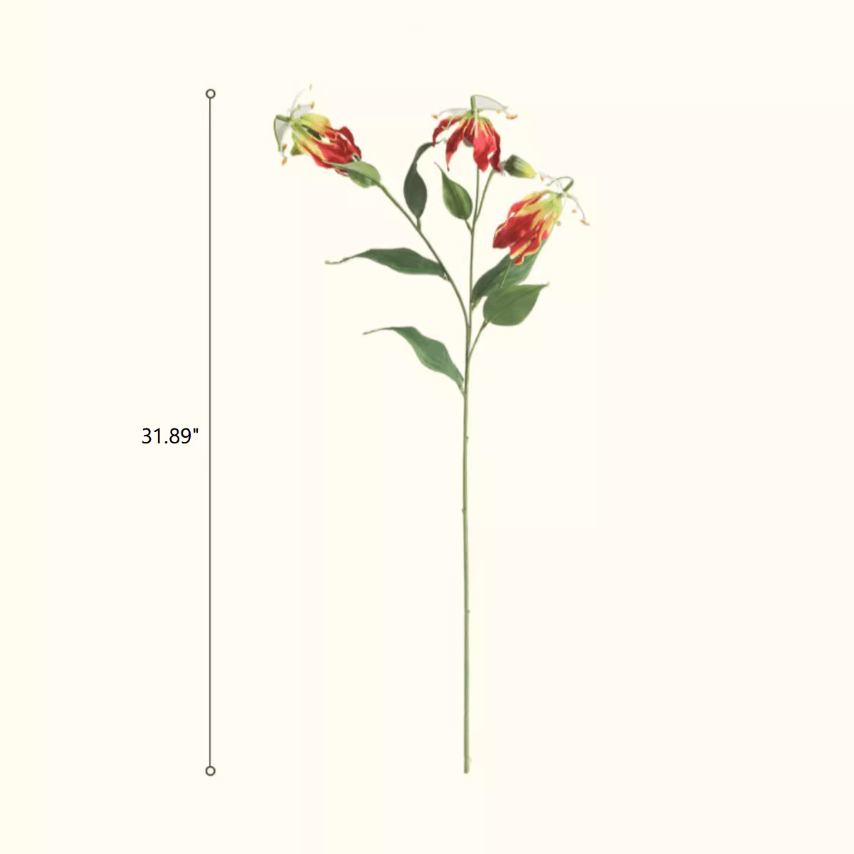 Faux Fire Lily Stem 31.9" Tall, photo 9 of 9
