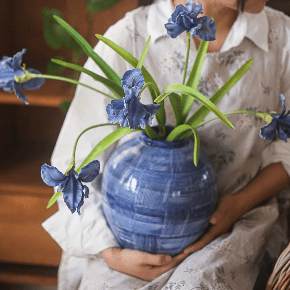 Silk Iris Flower 22" Tall, photo 5 of 11