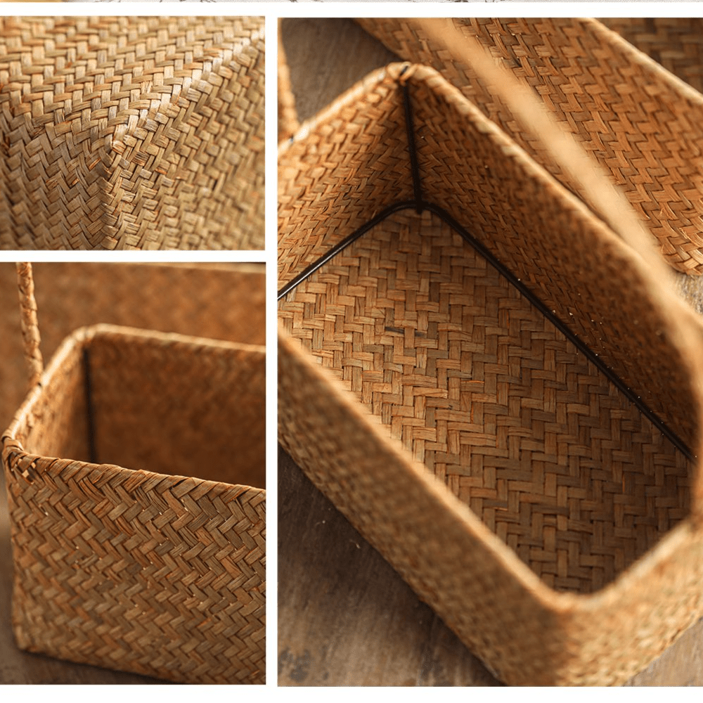 Rectangular Woven Carry Basket Organizer, photo 9 of 10