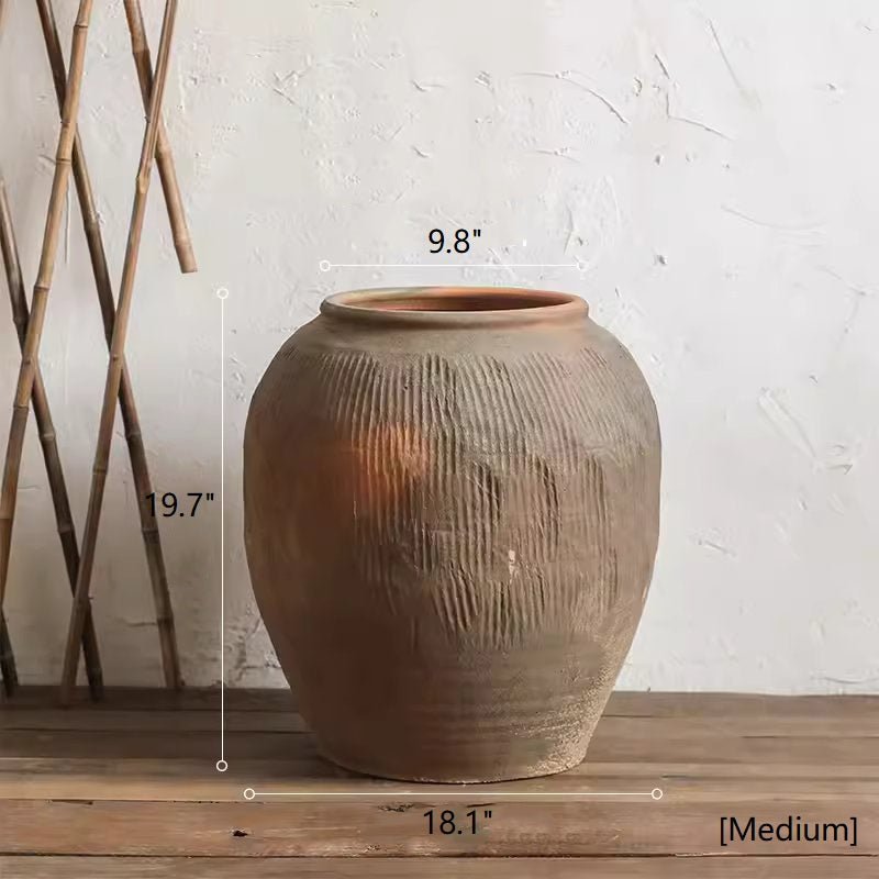 Round Earthenware Brown Pot, photo 11 of 13