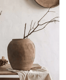 Round Earthenware Brown Pot