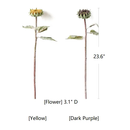 Artificial Small Head Sunflower Stem 23.6" Tall by RusticReach