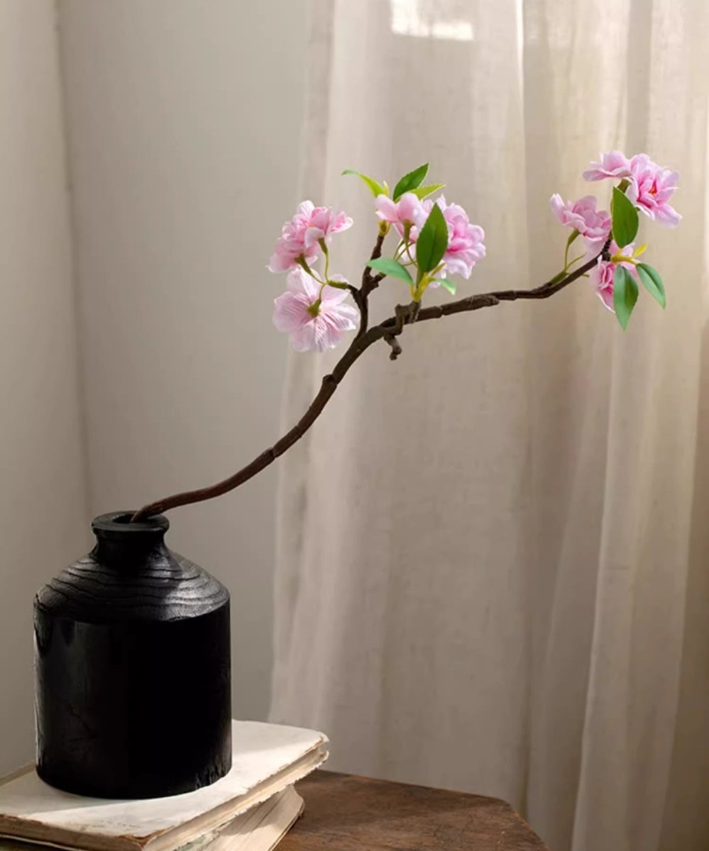 Small Peach Blossom Flower Stem 16.5" Tall, photo 4 of 8