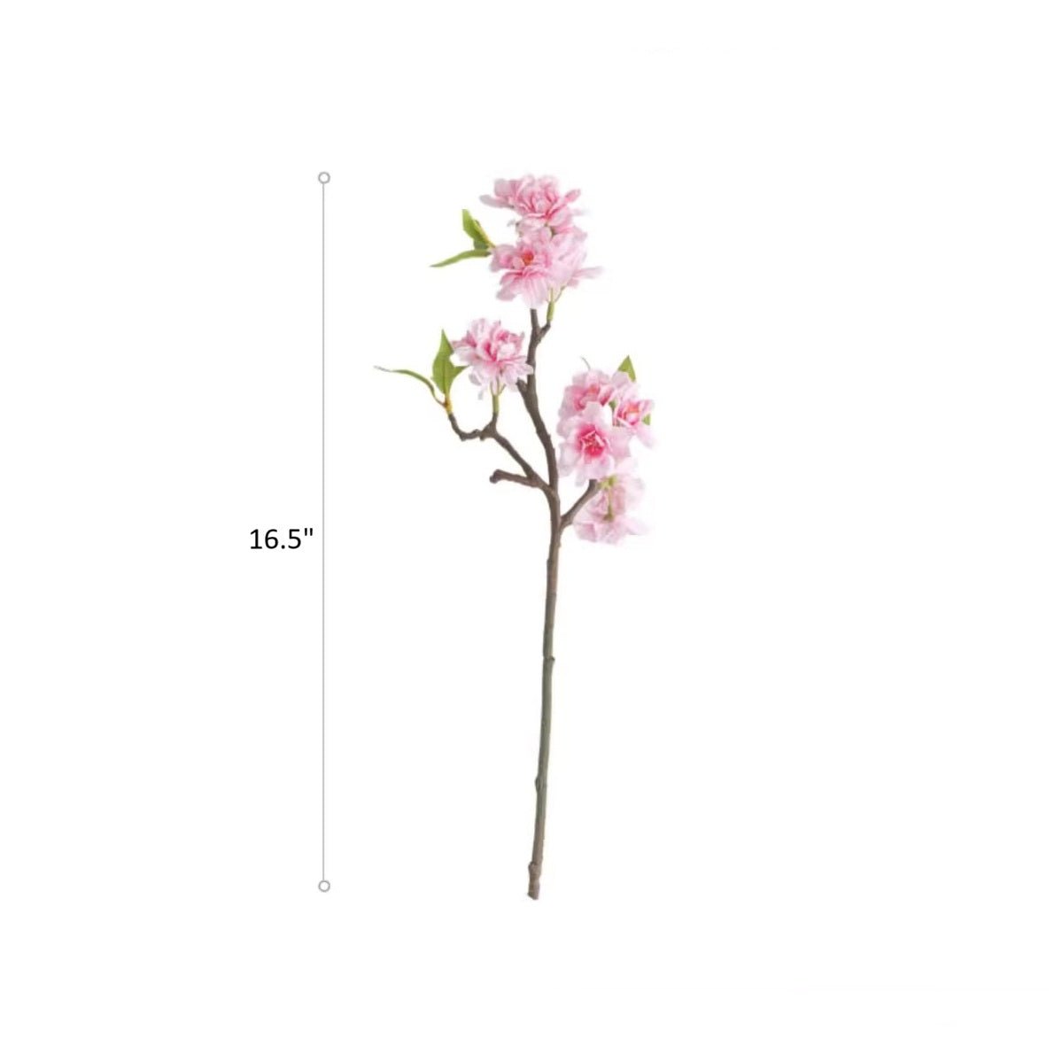 Small Peach Blossom Flower Stem 16.5" Tall, photo 8 of 8