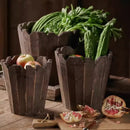 Spliced Solid Wood Planter Round