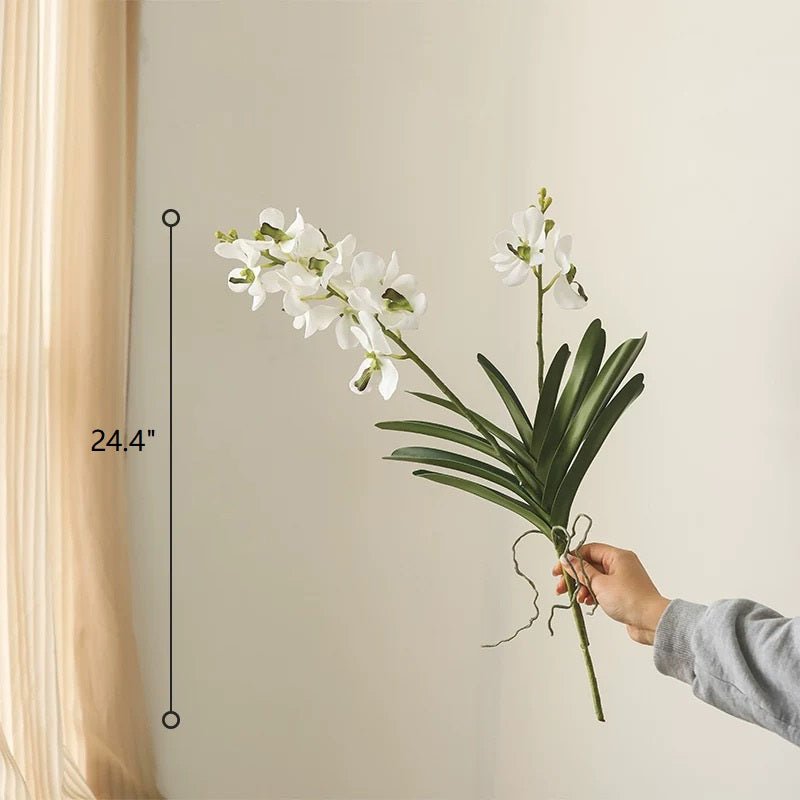 Faux Vanda Orchid Stem 24" Tall, photo 9 of 9