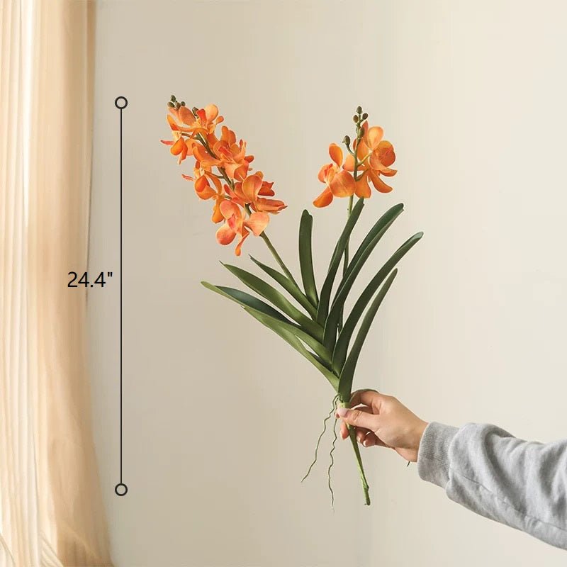 Faux Vanda Orchid Stem 24" Tall, photo 8 of 9