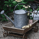 Small Decorative Wooden Wagon Flower Cart