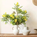 Yellow Acacia Flower Stem 27.5" Tall by RusticReach