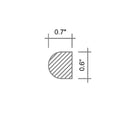 Black 0.5x12 Polished Marble Pencil Tile Trim (10 pack, 0.5 sq ft/case) - Sample