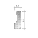 Black 2x12 Polished Marble Chair Rail Tile Trim (10 pack, 1.667 sq ft/case) - Sample