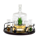 Tequila Decanter Tequila Glasses Set with Agave Decanter and 6 Agave Shot Glass