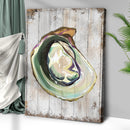 Oyster Shell Coastal Portrait Canvas Wall Art