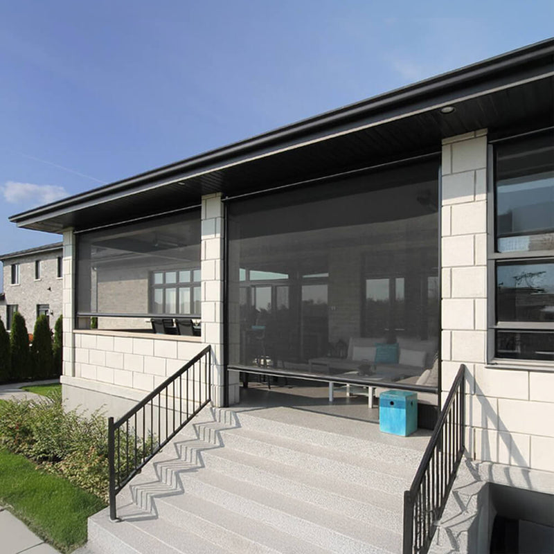 Multiple Awnings Mosquiteria Premium Motorized Retractable Blind With Zipper Closure System (SAK48162)