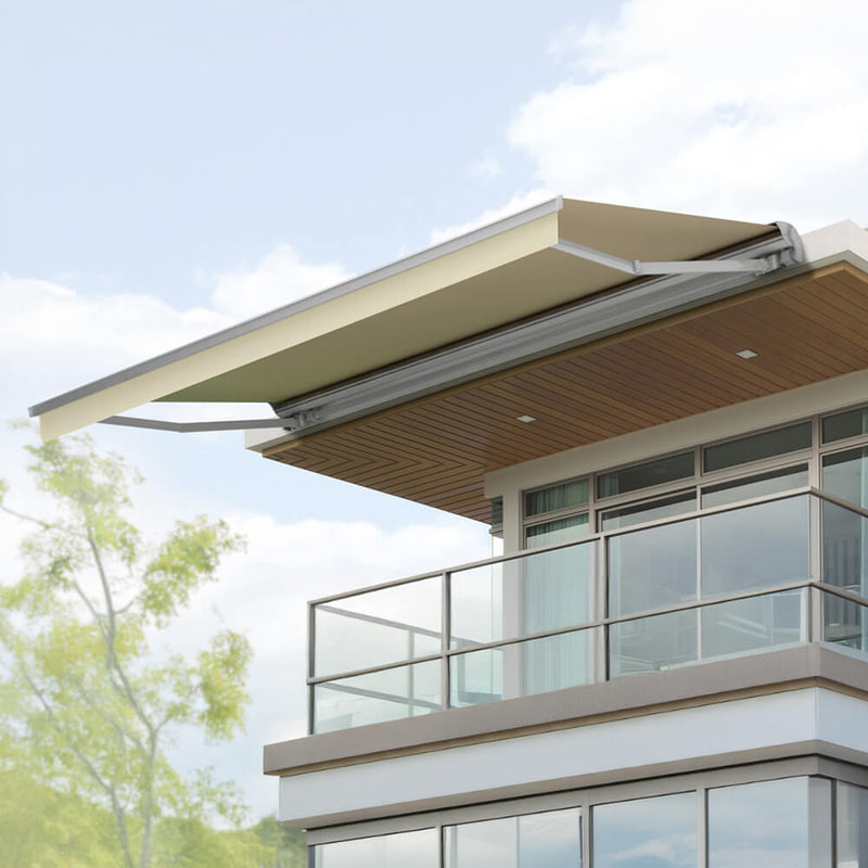 Multiple Awnings Brasilia Europa Premium Outdoor Electric Retractable Sun Shade Awning With White Frame (SAK63824)