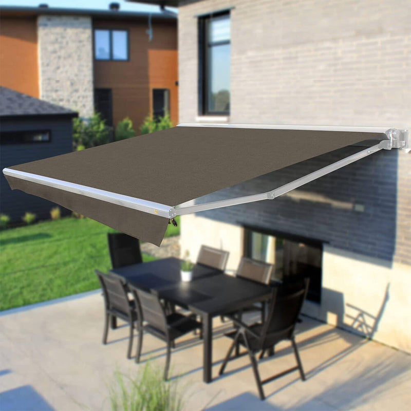 Multiple Awnings Brasilia Europa Premium Outdoor Electric Retractable Sun Shade Awning With White Frame (SAK63824)
