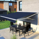 Multiple Awnings Brasilia Europa Premium Outdoor Manual Retractable Sun Shade Awning With White Frame (SAK93514)