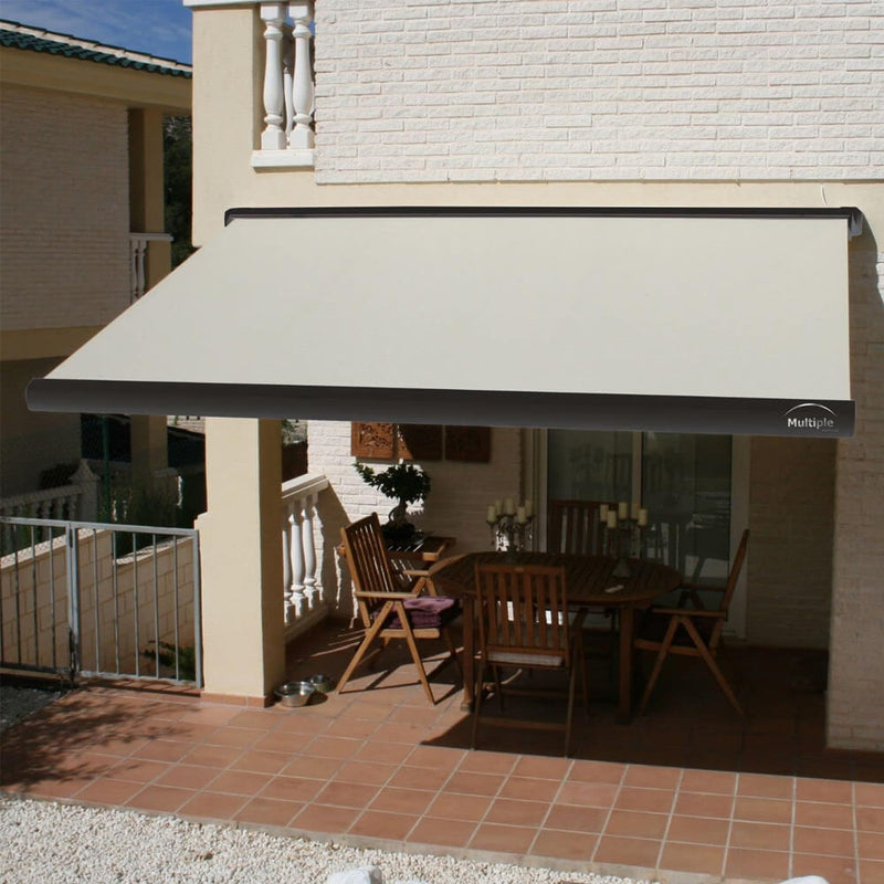 Multiple Awnings Brasilia Slim Premium Full Cassette Electric Retractable Sun Shade Awning With Black Frame (SAK42536)
