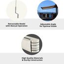 Multiple Awnings Brasilia Slim Premium Full Cassette Manual Retractable Sun Shade Awning With Black Frame (SAK91420)