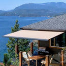 Multiple Awnings Brasilia Slim Premium Full Cassette Manual Retractable Sun Shade Awning With Black Frame (SAK91420)