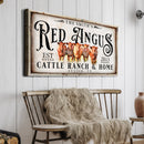 Red Angus Sign II by Tailored Canvases