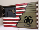 Small 2 Compartment Gun Case - Half Flag & Half Logo Designs