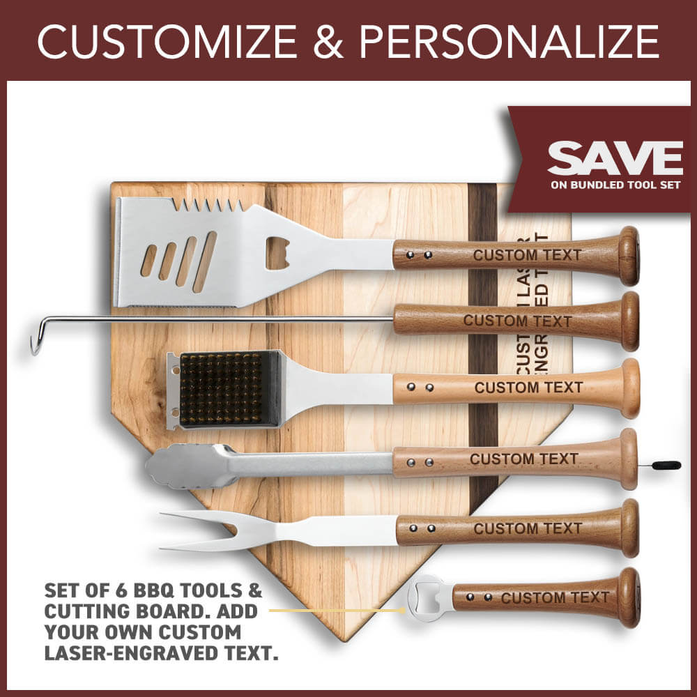 Stainless Steel Grill Tool Set 7-Piece MVP Customizable Gift