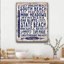 Martha's Vineyard Beaches Sign - Vintage Wood Look Vineyard Arrow Sign